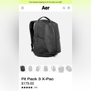 AER Black Backpack